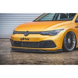 Накладка сплиттер на передний бампер Вар2 на VW Golf VIII